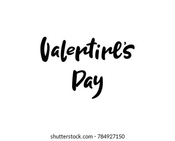 Vector illustration Valentines day. Hand lettering Valentines day  for cover, banner, poster, card, billboard, sticker, flyer. Calligraphic design. Text background. 