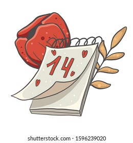 vector illustration. Valentine's Day. Happy Valentine's Day!