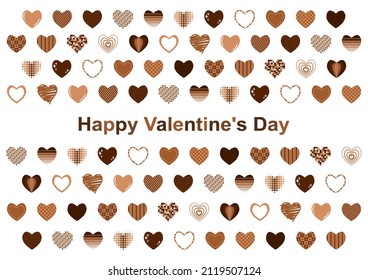 Vector illustration of Valentine's Day. Heart design. Poster, flyer, greeting card.
