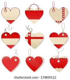 Vector illustration of Valentine's day labels.