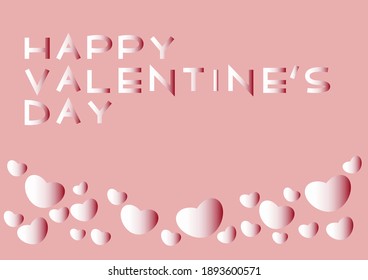 Vektorgrafik des Valentinstag. Logo und Herzdesign. Symbol, Banner, Grußkarte.