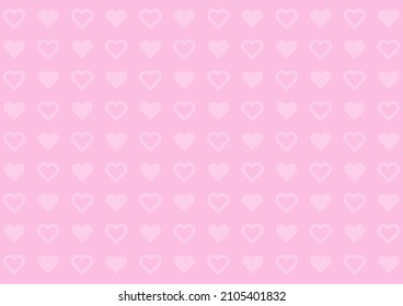 Vector Illustration of Valentine's day with mini hearts on pink background. Love background.