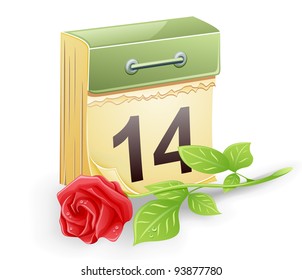 Vector illustration of Valentine's day on white background.