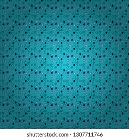 Vector illustration. Valentine':s Day seamless with black, blue and neutral hearts on background.