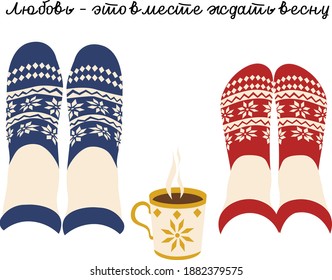 
Vector illustration for valentine's day. Spring, love, two. Use illustration for print, souvenir, cover