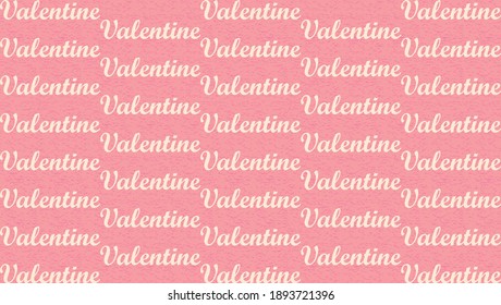 Vector Illustration of Valentine's Day Theme with Valentine Letters Pattern in Pink