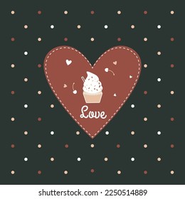 Vector illustration for Valentine's Day. Use for card, poster, banner, web design, and print. Easy to edit.