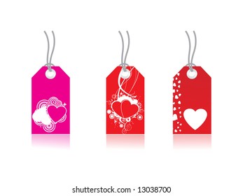 ilustración vectorial de tarjetas de San Valentín día regalos de boda con elementos cardíacos