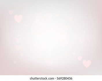 Vector Illustration of a Valentines Day white background. Bright hearts