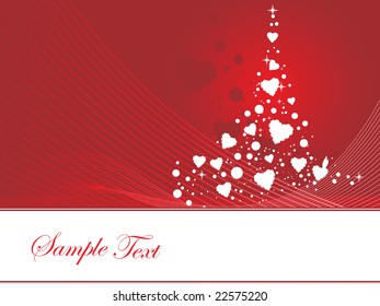 vector illustration of valentines ornament card