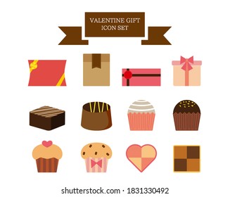 Vector illustration of Valentine's sweets. Chocolate. Present