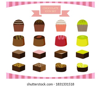 Vector illustration of Valentine's sweets. Chocolate. Present