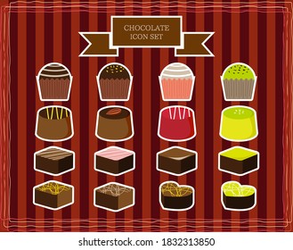 Vector illustration of Valentine's sweets. Chocolate. Present