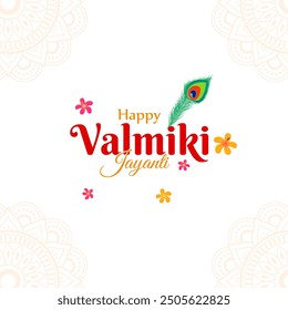 Vector illustration of Valmiki Jayanti social media feed template