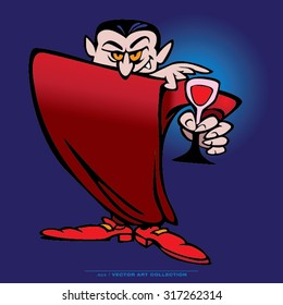 Vector illustration of Vampire Cartoon Characters