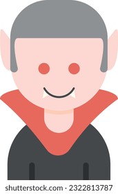 Vector illustration of a vampire. Vampire costume. Dracula.