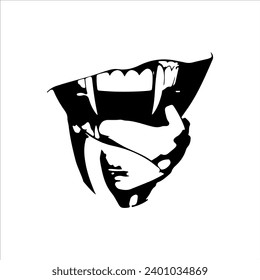 vector illustration of vampire fangs