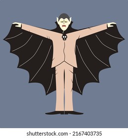 Ilustración vectorial de vampiros en suite formal
