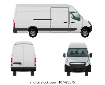 vector illustration of van to put your own design on, eps 8 file, raster version available