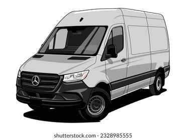 vector illustration of van transportation