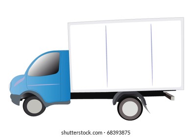 Vector illustration of van under the white background