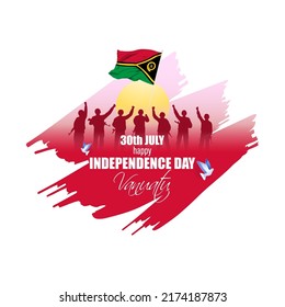 Vektorgrafik zum Unabhängigkeitstag von Vanuatu