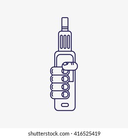 Vector illustration of a vape. illustration on a light background, vector illustration for your electronic cigarette device in the hands of man hands