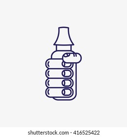 Vector illustration of a vape. illustration on a light background, vector illustration for your electronic cigarette device in the hands of man hands