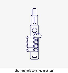 Vector illustration of a vape. illustration on a light background, vector illustration for your electronic cigarette device in the hands of man hands