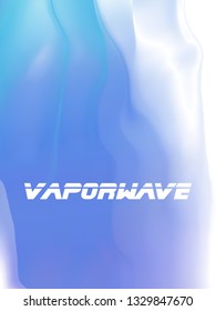 Vector illustration in a vaporwave style. Colorful fluid curves smoothly flowing into each other. Liquid color background with diffusion gradients. Multicolored wavy wallpaper in pastel tone.