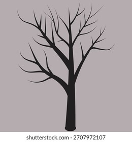 Ilustración vectorial de Vare Tree Silhouette