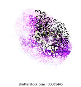 vector illustration of varicolored abstraction