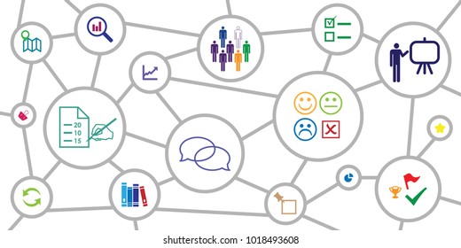 vector illustration for variety of social measurement and estimating for digital evaluation concepts 