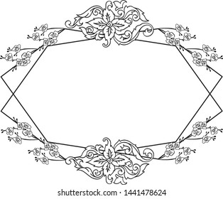 Vector illustration various abstract wreath frame with shape of card