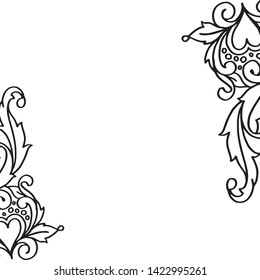 Vector illustration various art modern with beautiful flower frame