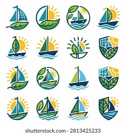 Vector illustration of various balance scales and justice symbols in bright colors