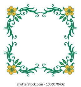 Vector illustration various color flower frames hand drawn