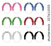 Vector Illustration of various colored Baseball style tees.