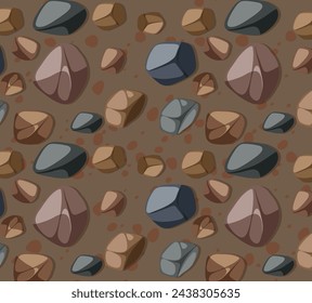 Vector illustration of various colored stones