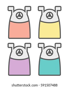 Vector Illustration Of Various Colors Of Pencil Sharpeners
