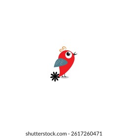 Vector illustration of various cute colorful birds