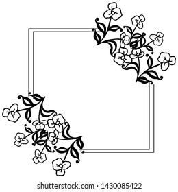 Vector illustration various decoration of card with ornate of flower frame