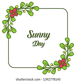 Vector illustration various design flower frame for invitation sunny day