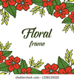 Vector illustration various design red wreath frame