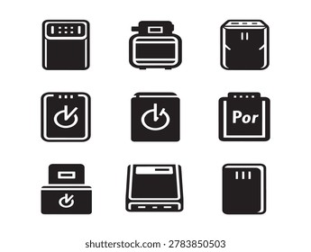 Vector illustration of various electronic devices in flat style