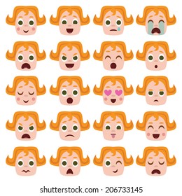 Vector illustration of various emotions