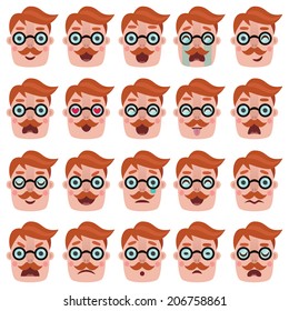 Vector illustration of various emotions