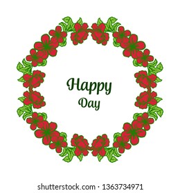 Vector illustration various floral frame for invitation happy day hand drawn