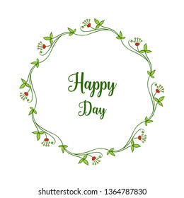 Vector illustration various floral frame with drawing decoration happy day hand drawn