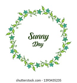 Vector illustration various flower frame for banner sunny day hand drawn